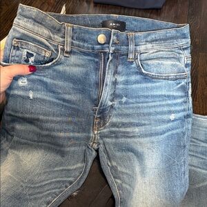 AMIRI Light Blue Distressed Jeans
